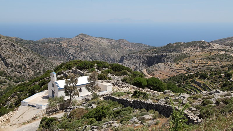 Uitzicht over het noorden van Naxos