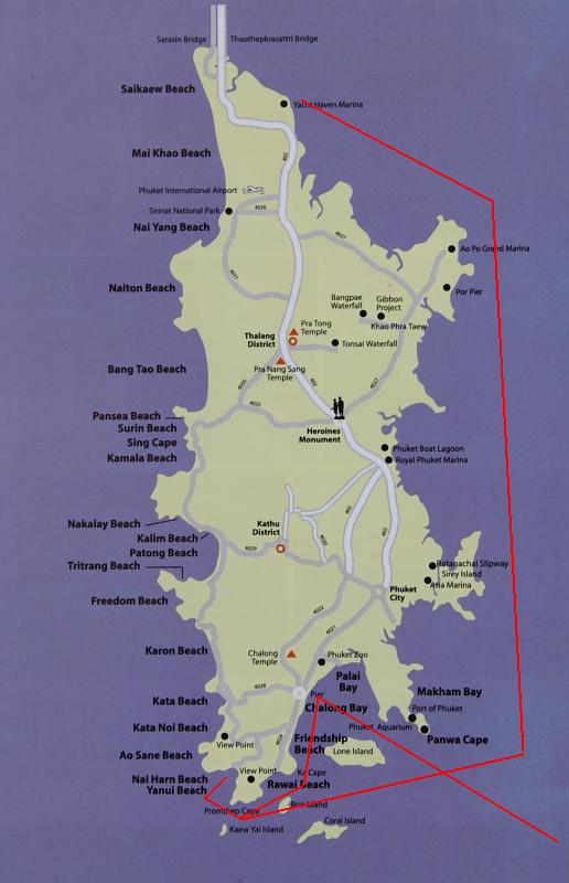 kaart Phuket